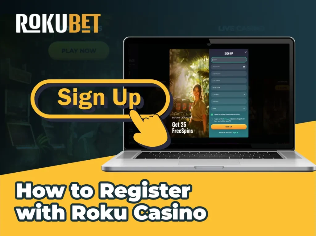 Como se registar no Roku Casino